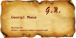 Georgi Masa névjegykártya